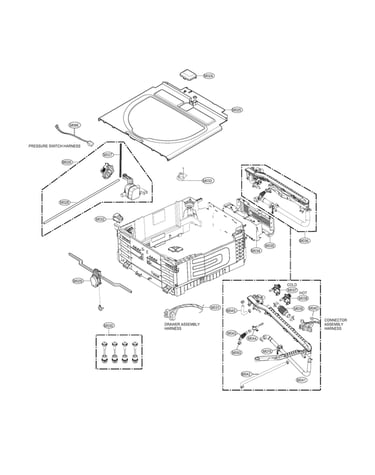 Main pcb/top cover assy