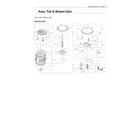 Samsung WA40A3005AW/A4-00 tub & basket spin assy diagram