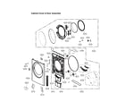 LG DLHC1455W/00 cabinet cover & door assy diagram