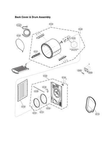 Back cover & drum assy