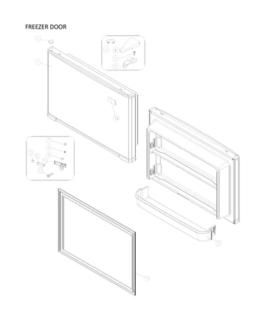 Freezer door parts
