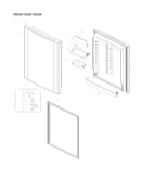Fresh food door parts