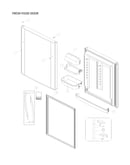 Fresh food door parts