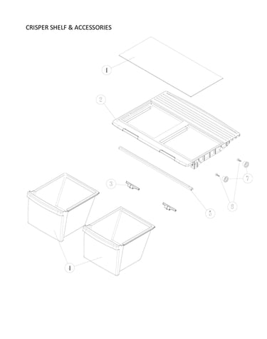 Crisper shelf & accessories