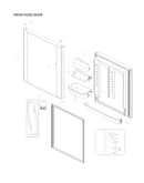 Fresh food door parts