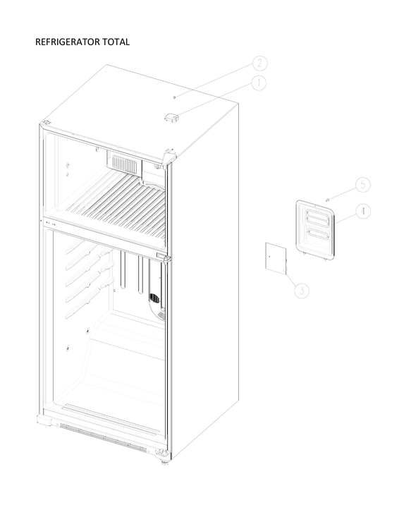 Refrigerator total parts