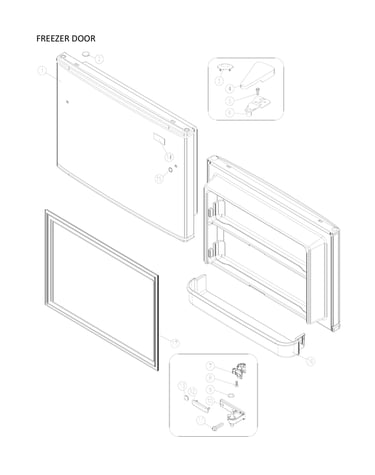 Freezer door parts