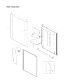 Fresh food door parts