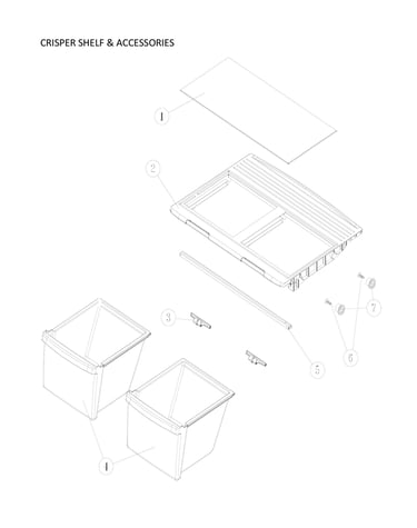 Crisper shelf & accessories