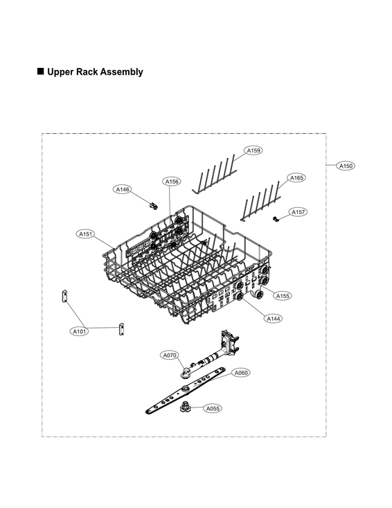 Upper rack assy