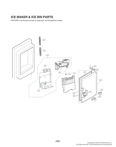 Ice maker & ice bin parts