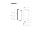 Samsung RF22K9381SR/AA-02 right freezer door assy diagram