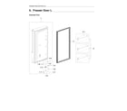 Samsung RF22K9381SR/AA-02 left freezer door assy diagram