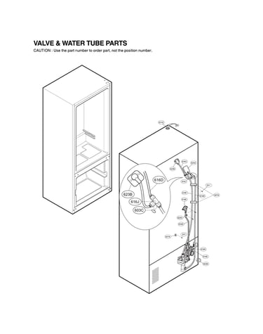 Valve & water tube parts