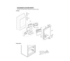 LG LFX25973ST/02 ice maker & ice bin parts diagram