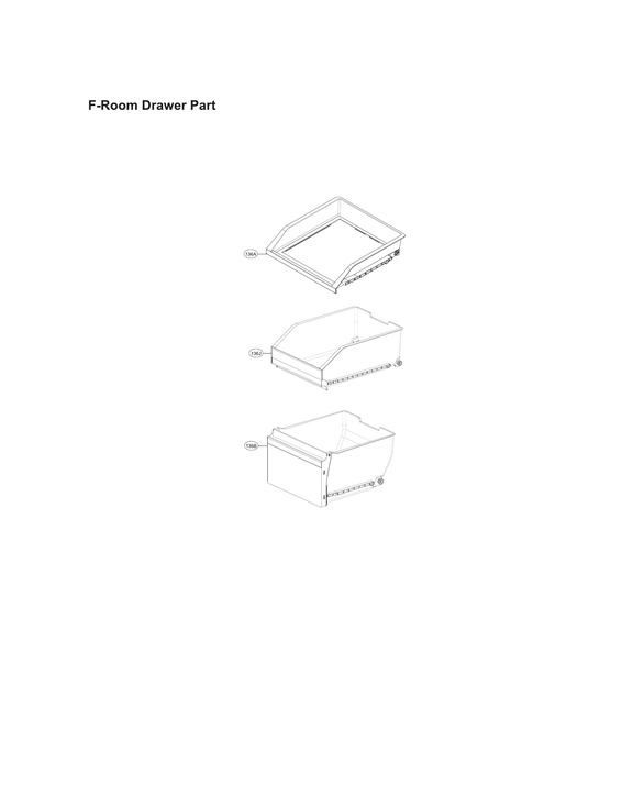 Freezer room drawer parts