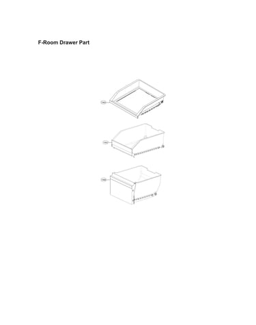 Freezer room drawer parts