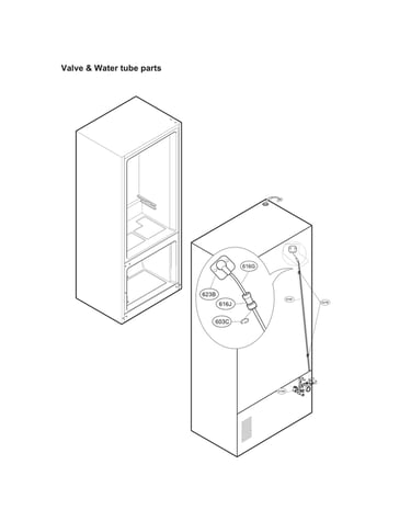 Valve & water tube parts
