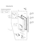 Refrigerator room door parts
