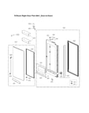 Refrigerator room right door parts