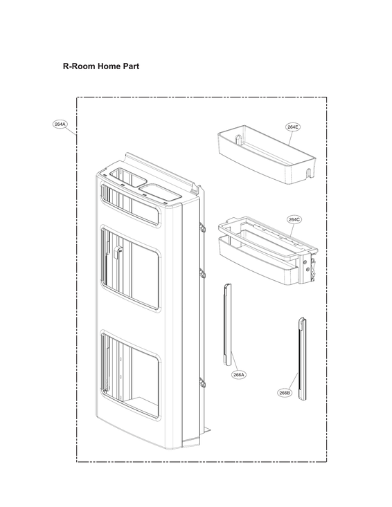 Refrigerator room home parts
