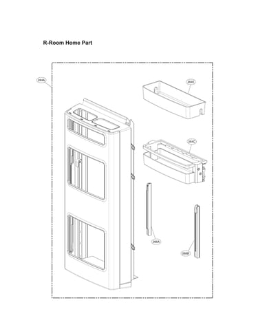 Refrigerator room home parts