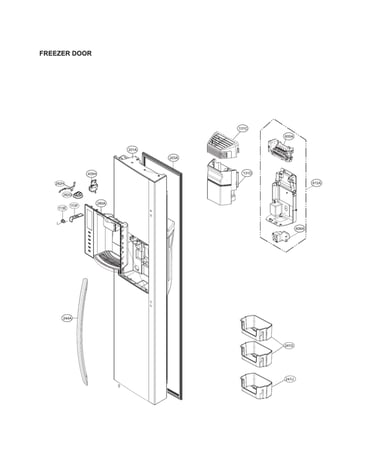 Freezer door parts