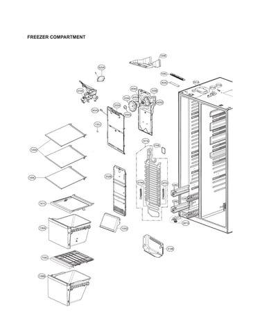 Freezer compartment parts
