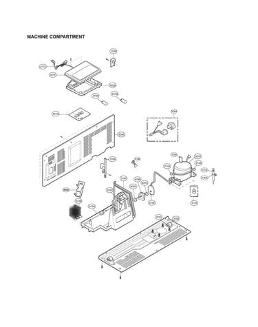 Machine compartment parts
