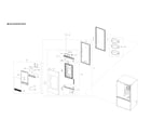 Samsung RF27T5501SR/AA-00 right refrigerator door parts diagram