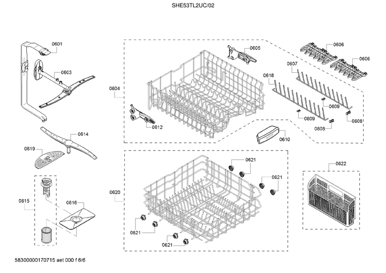 Spray arms/racks