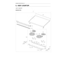 Samsung NE63A6111SB/AA-00 cooktop assy diagram