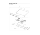 Samsung NE63A6511SW/AA-00 cooktop assy diagram