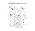 LG WM4000HWA/01 cabinet & control panel assy diagram