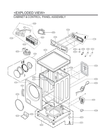 Cabinet & control panel assy