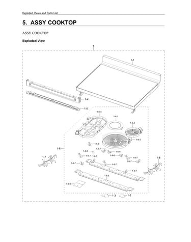 Cooktop assy