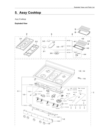 Cooktop assy