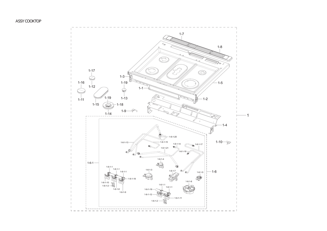 Cooktop assy