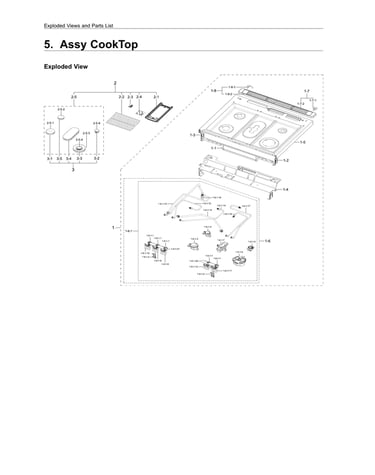 Cooktop assy