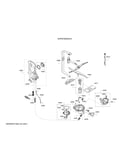 Spray arm/sump/water inlet