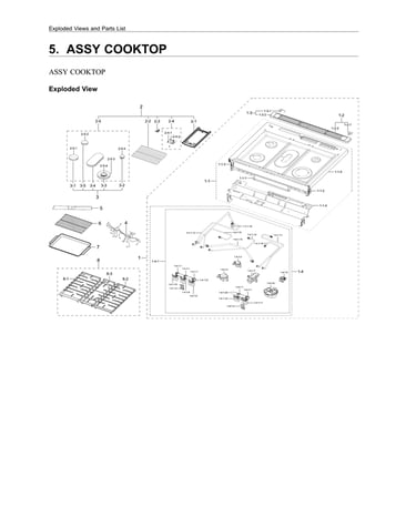 Cooktop assy