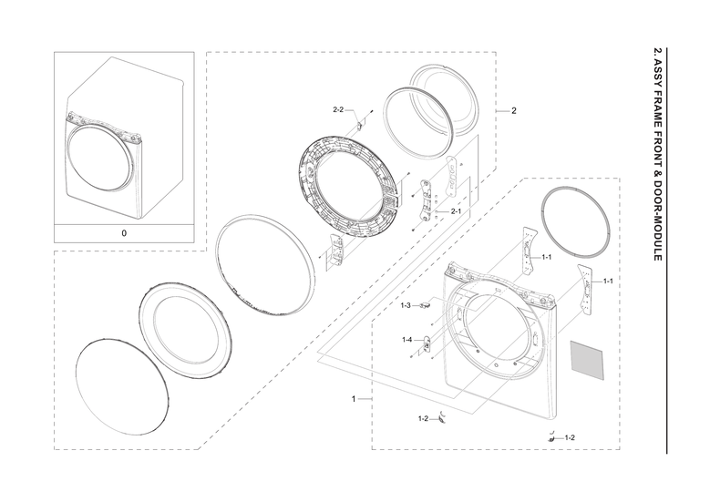 Front frame/door-module assy
