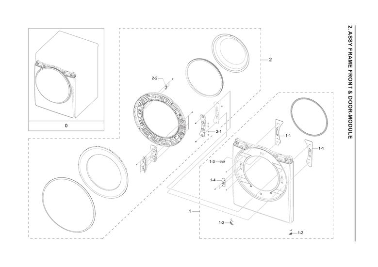 Front frame/door-module assy