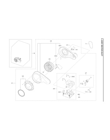 Motor duct assy