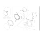 Samsung DVE60A9900V/A3-00 front assy diagram