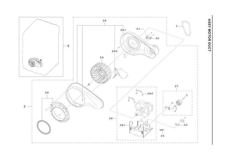 Motor duct assy