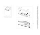 Samsung DVE60A9900V/A3-00 heater & exhaust duct assy diagram