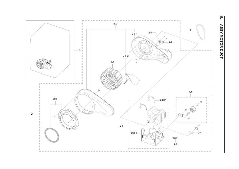 Motor duct assy