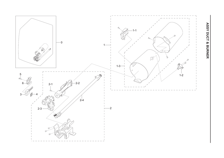 Duct & burner assy