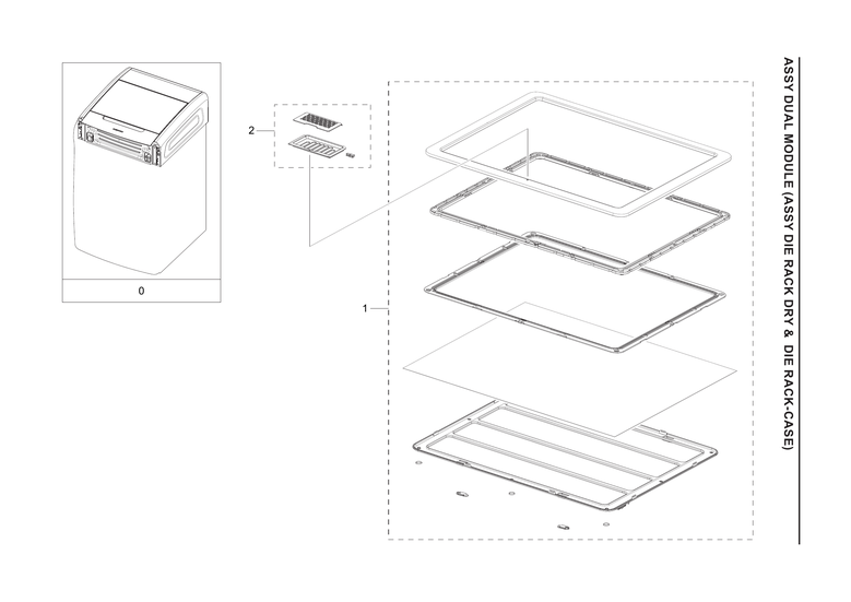 Die rack (dry & case) assy